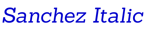 Sanchez Italic 字体